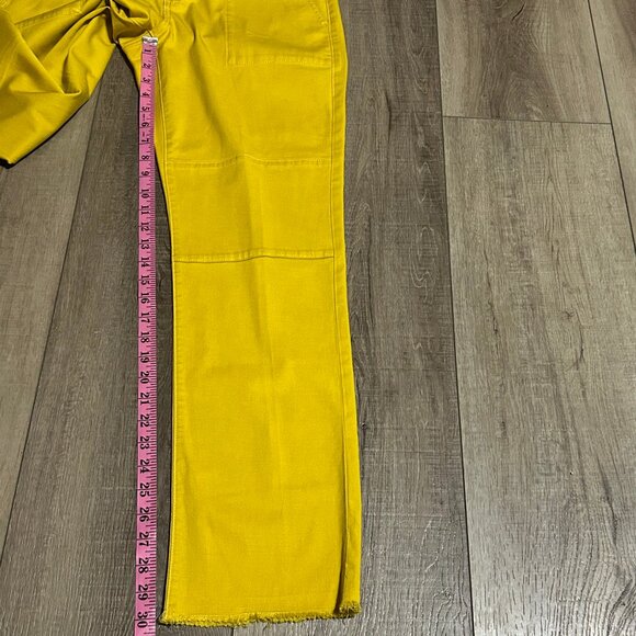 CAbi Utility Trouser Pants Size 6 Mustard Yellow Style #5869 - Picture 10 of 13